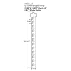 Azar Displays 21.165" x 1.38" 12 Station Display Strip, 50 Pack (800225)-HDPE/25 mil plastic