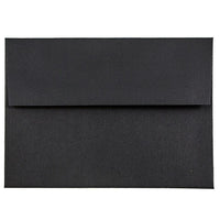 JAM Paper A6 Invitation Envelopes, 4.75 x 6.5, Black Linen Recycled, 100 Pack (68999g)-Black