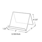 Azar Displays 4.13" x 5" x 5" Acrylic Easel Display, 10 Pack (515420)-Made of 0.100" thick acrylic