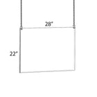 Azar Displays 22" x 28" Hanging Poster Frame (172722)-Hanging poster frames display information from the ceiling, maximizing advertising opportunity