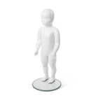 Can-Bramar RPK-1 Infant Abstract Fibreglass Mannequin - Glass Base - Glossy White-Removable arms and hands and straight arms for easy dressing