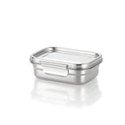 Minimal Boîte à bento en acier inoxydable 780 ml, Ensemble de 2-Fabriqué à partir d'acier inoxydable de qualité alimentaire et de silicone uniquement