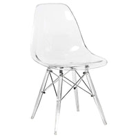 Nicer Furniture Transparent Eiffel Style Side Chair-High quality heavy-duty plastic molded seat 