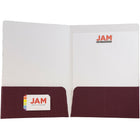 JAM Paper Corrugated Fluted Folders, Burgundy, 12 Pack (87497g)-12 per pack