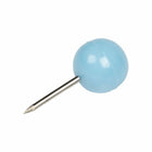 JAM Paper Colorful Push Pins - Round Head Map Thumb Tacks - Baby Blue - 100 Pack-Used to pin important papers or pictures to Bulletin Boards, Cork Boards, Calendars, and Walls