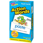 TREND enterprises, Inc. Action Words Skill Drill Flash Cards, 96 cards-Target word with illustration on card front, word used in a sentence on card back