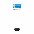 FuTECH Chrome Frame Sign Holder - 16"W x 12"H - Chrome-Metal