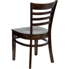 Flash Furniture HERCULES Series Ladder Back Walnut Wood Restaurant Chair - 2 Pack-Solid European Beech Hardwood Construction