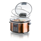 Euro Cuisine SCX6 Programmable Slow Cooker - Copper-Ideal for all your favorite slow-cooker recipes with pre-programmed heat settings and keep warm function