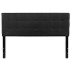 Flash Furniture - Tête de lit Bedford grand touffetée et rembourrée en tissu noir-Style contemporain