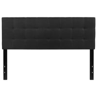 Flash Furniture - Tête de lit Bedford grand touffetée et rembourrée en tissu noir-Style contemporain