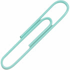 JAM Paper Colored Jumbo 2" Paper Clips - Teal - 2 Packs of 75-These colorful paperclips are great for organizing papers at home, school, or the office