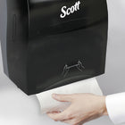 Scott Essential Manual Hard Roll Towel Dispenser - for Purple Core Scott Roll Towels - 12.63" x 16.13" x 10.2" - Black - 1 Pack-12.63" x 16.13" x 10.2"