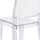 Flash Furniture Phantom Series Transparent Stacking Side Chair-Protective Rubber Floor Glides