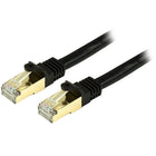StarTech Cat6a Ethernet Patch Cable, Shielded, 20 ft, Black (C6ASPAT20BK)-Protect your data against noise and EMI/RFI interference