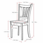 CorLiving Dillon 5 Piece Extendable Stained Solid Wood Dining Set, Cappuccino (DSH-490-Z2)-Simple assembly required, all tools provided