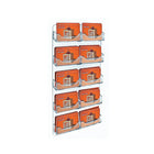 Azar Displays 15.75" x 8.5" 10 Pocket Wall Mount Acrylic Business Card Holder, 2 Pack (252222)-Pocket dimensions: 1"H x 3-3/4"W x 3/16"D