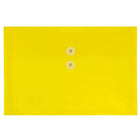 JAM Paper Plastic Envelopes with Button and String Tie Closure, Legal Booklet, 9.75 x 14.5, Yellow Poly, 12 Pack (219B1YE)-Yellow