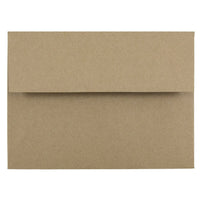 JAM Paper A6 Invitation Envelopes, 4.75 x 6.5, Brown Kraft Paper Bag Recycled, 100 Pack (LEKR650g)-Brown