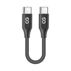 LOGiiX Sync & Charge USB-C to USB-C - 15cm - Black-Compact 15cm (~0.49ft) USB Type-C to USB Type-C cable