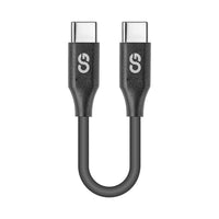 LOGiiX Sync & Charge USB-C to USB-C - 15cm - Black-Compact 15cm (~0.49ft) USB Type-C to USB Type-C cable
