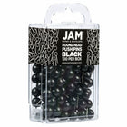 JAM Paper Colorful Push Pins - Round Head Map Thumb Tacks - Black - 100 Pack-Quantity: 100 Push Pins