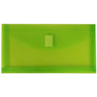 JAM Paper #10 Plastic Envelopes with VELCRO Brand Closure, 1 Expansion, 5.25 x 10, Lime Green Poly, 24 Pack (921V1LIg)-Material: plastic