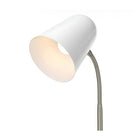 Simply Gooseneck Desk Lamp, White-15-17"H x 7.1"W x 5.9"D