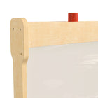 Flash Furniture Bright Beginnings Commercial Double Sided Wooden Free-Standing STEAM Easel, Storage Tray, Paint Window - Natural-Spacious Storage Tray for Art Supplies