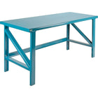 Kleton Extra Heavy-Duty Workbenches - All-Welded Benches, Steel Surface (FF494)-All-welded construction features a wood-filled 3/16" steel top with 11 gauge steel legs and stringers
