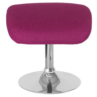 Flash Furniture Egg Magenta Fabric Ottoman-Contemporary Style