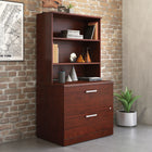 Sauder Affirm 2-Shelf Bookcase Hutch - Classic Cherry-Classic Cherry finish
