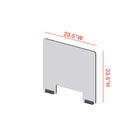 Avant de pare-haleine modulaire Mark Maker - Acrylique transparent 1/4" - panneau de 23,5" Lx23,5"H - 2 rails inférieurs de 4"-Fabriqué à partir d'acrylique transparent de 1/4".