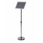 Eddie's Hang-Up Display Ltd. Snap Frame Floor Standing Sign Holder - Silver & Chrome - 8.5"x11"-Snap frame floor standing sign holder