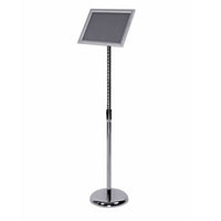 Eddie's Hang-Up Display Ltd. Snap Frame Floor Standing Sign Holder - Silver & Chrome - 8.5"x11"-Snap frame floor standing sign holder