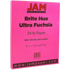 JAM Paper Bright Colour Paper, 8.5 x 11, 24lb Brite Hue Ultra Fuchsia Pink, 500 Pack (184931B)-Ultra fuchsia pink