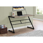 Monarch Specialties 7373 48" Computer Desk - Dark Taupe/Black Metal-Ample surface space for a computer, papers, lamp and all your work essentials