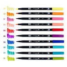 Tombow Dual Brush Pens - Retro Palette - 10 Pack-Double ended water based blendable markers