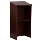 Flash Furniture Stand-Up Wood Lectern in Mahogany-Mahogany Laminate Finish
