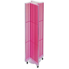Azar Displays Plastic Pegboard Floor Display Pinwheel, 13.5" x 60", Pink (700461-PNK)-Pink plastic
