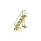 Tri-Arc Supported 90" Cantilever Rolling Ladder, Serrated, 97" x 97" (UCS500920242)-Frame Material: Steel