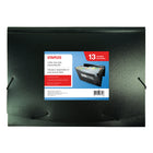 Staples Poly Expanding File - 13-Pocket - Letter Size - Black-Durable polypropylene for heavy-duty use