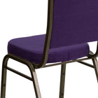 Flash Furniture HERCULES Series Crown Back Stacking Banquet Chairs with Purple Fabric & Gold Vein Frame - 4 Pack-Upholstered Back and Seat