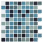 CTG Brands Square Glossy Wall Tile, 10" x 10", Blue, 6 Pack-Set: comes in a box of 6 premium quality wall tiles, suitable for smooth and clean surfaces