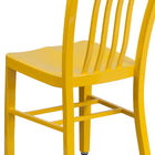 Flash Furniture Yellow Metal Indoor-Outdoor Chair-Galvanized Steel Construction