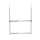 Oceanstar 2-Tier Portable Adjustable Closet Hanger Rod, Chrome-Easy to move and carry around
