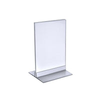 Azar Displays 8.5" x 5.5" Vertical/Horizontal T-Strip Acrylic Sign Holder, 10 Pack (102733)-Used vertically or horizontally depending on what suits best for your needs