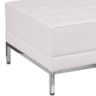Flash Furniture – Pouf HERCULES Imagination en cuir blanc (ZBIMAGOTTOWH)-Style contemporain