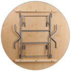 Flash Furniture 60" Round HEAVY DUTY Birchwood Folding Banquet Table with METAL Edges-.75'' Thick Plywood Core