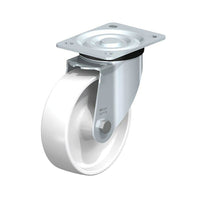 Blickle White Polyamide Caster, Wheel Diameter: 6" (152 Mm), Caster Type: Swivel (L-PO 160R)-Wheel Diameter: 6" (152 mm)